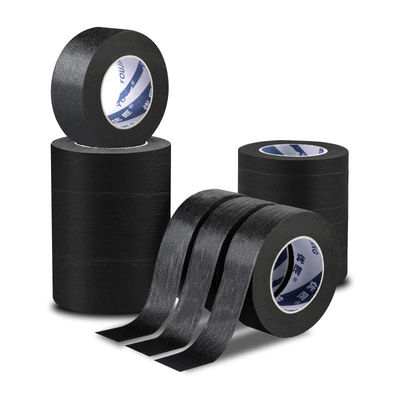 Black Stick Wall Flat 1 Inch Masking Tape Crepe Paper Stripping Trim