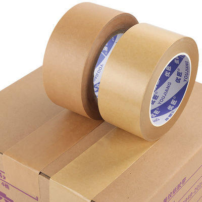 Nastro di carta rinforzato di fibra di vetro riciclabile Nastro di tenuta Kraft gommato