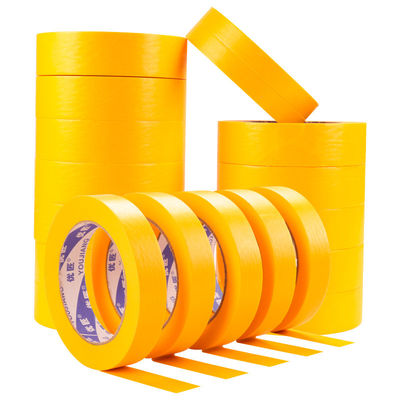 Nastro di mascheratura Washi riutilizzabile per superfici difficili Separazione dei colori e più Nastro di carta di riso a fascia d'oro per la pittura