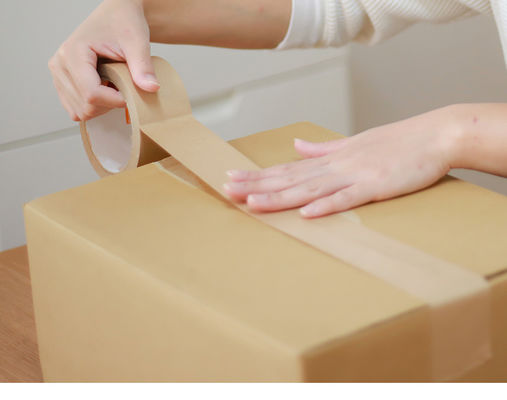 Tela adesiva a gomma Kraft marrone eco-compatibile adesivo a una sola faccia 3 colori Max.