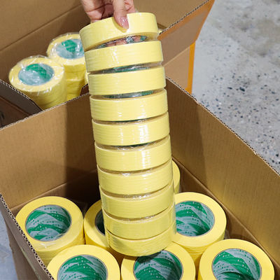 Nastro adesivo giallo per mascheratura, monoadesivo, speciale per verniciatura auto ad alte temperature, decorazione